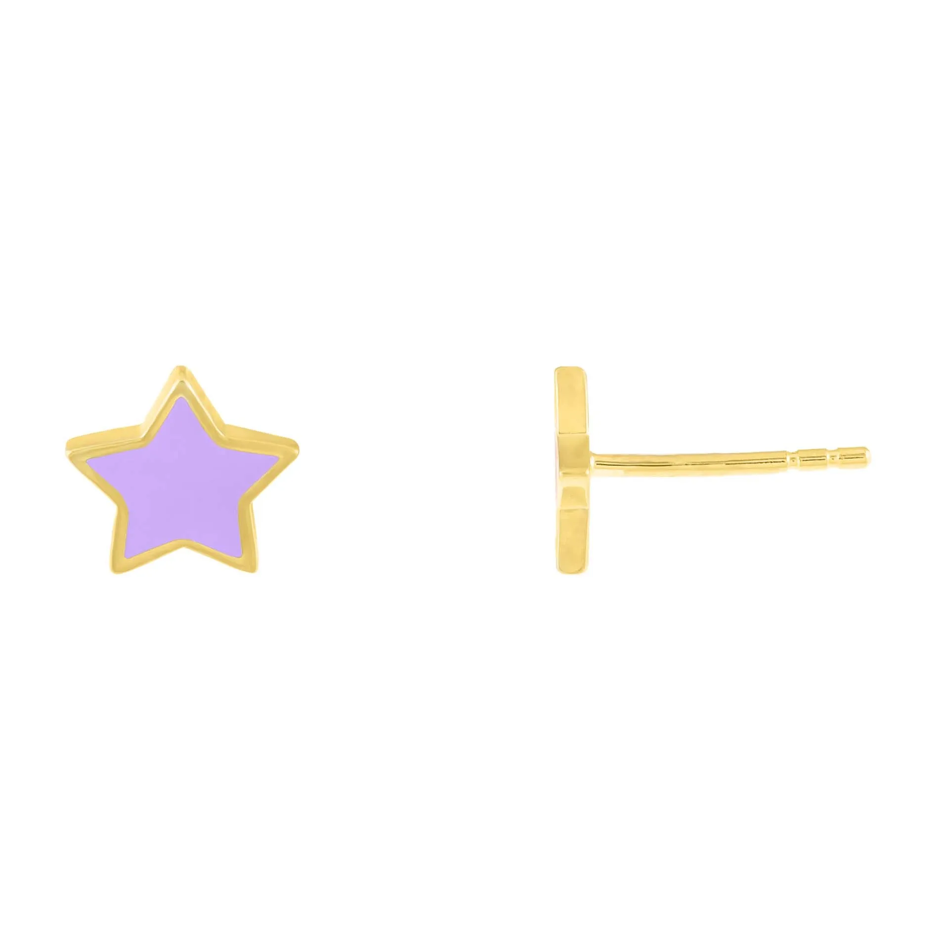 Enamel Star Stud Earring