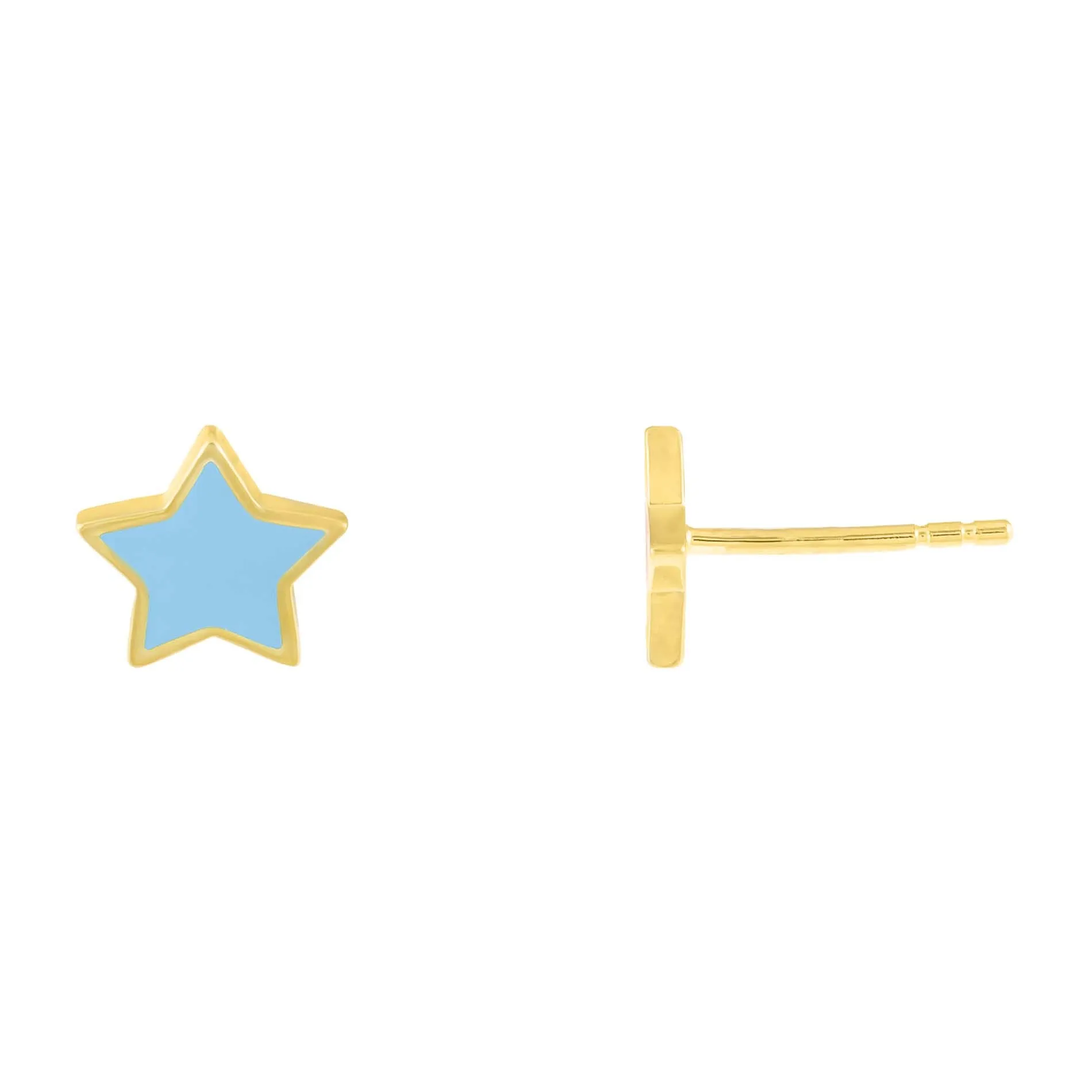 Enamel Star Stud Earring