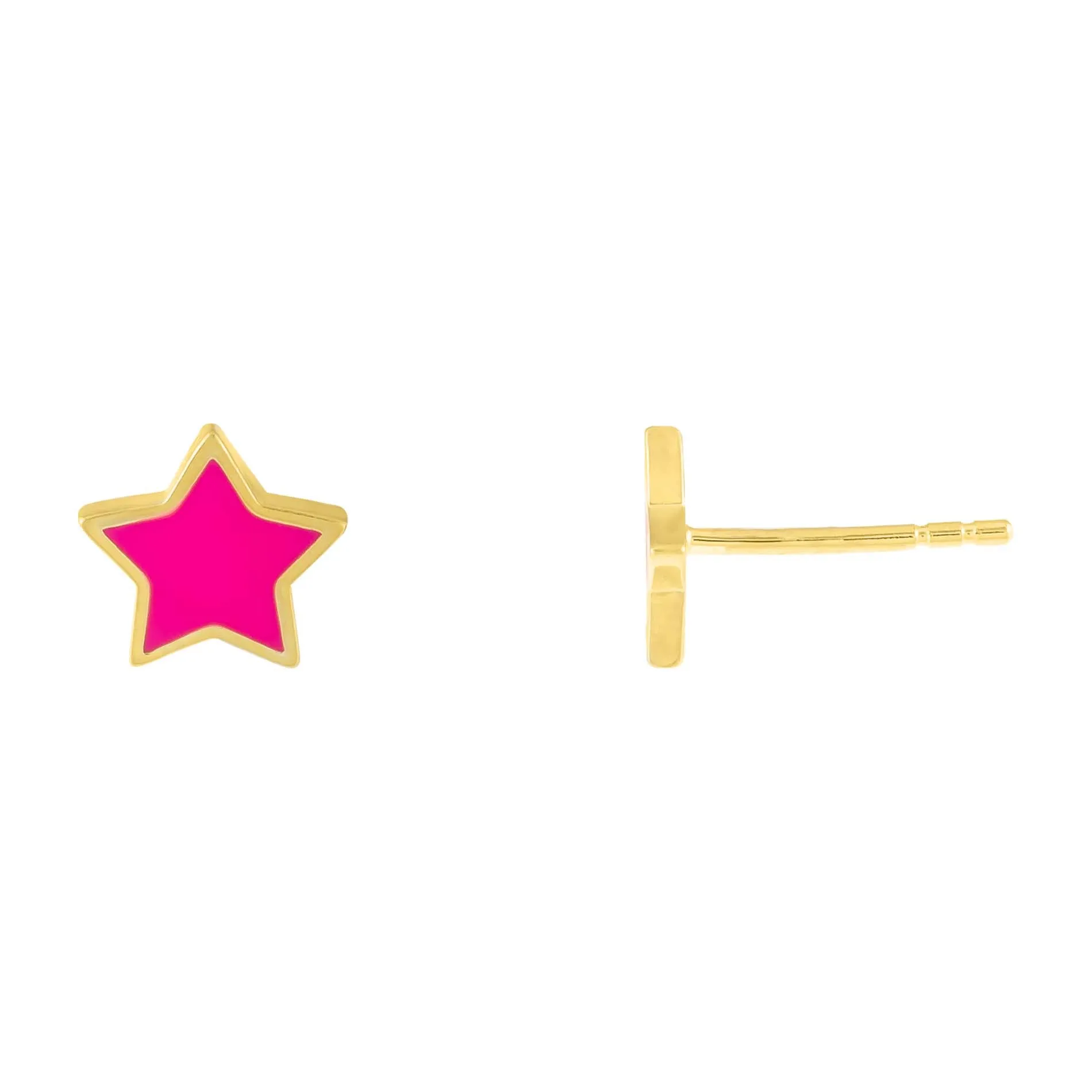 Enamel Star Stud Earring