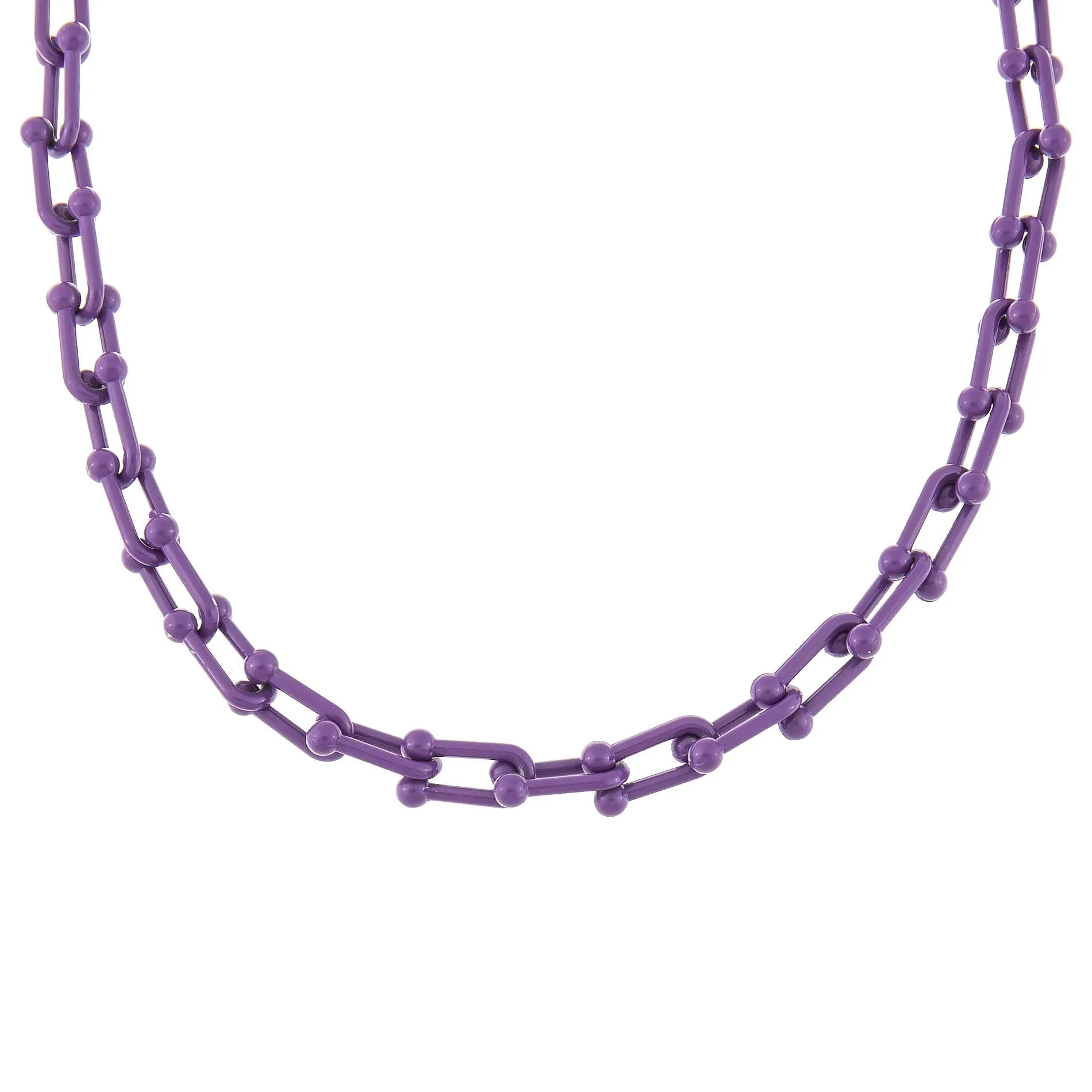 Enamel U Chain Necklace