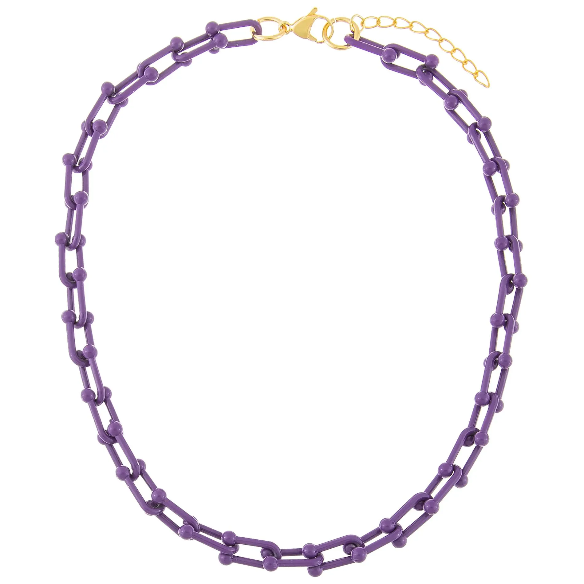Enamel U Chain Necklace