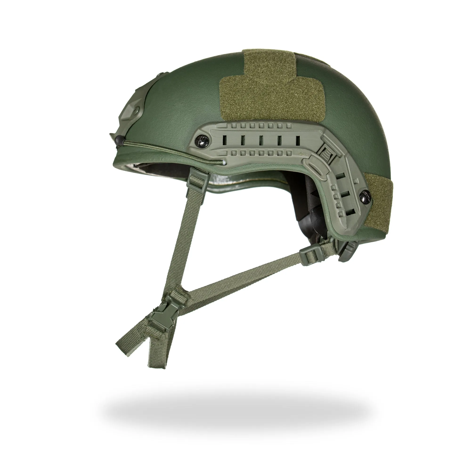 Exec Defense High-Cut Style Level III-A Ballistic Resistant Helmet w/ Side Rails and Front Mount