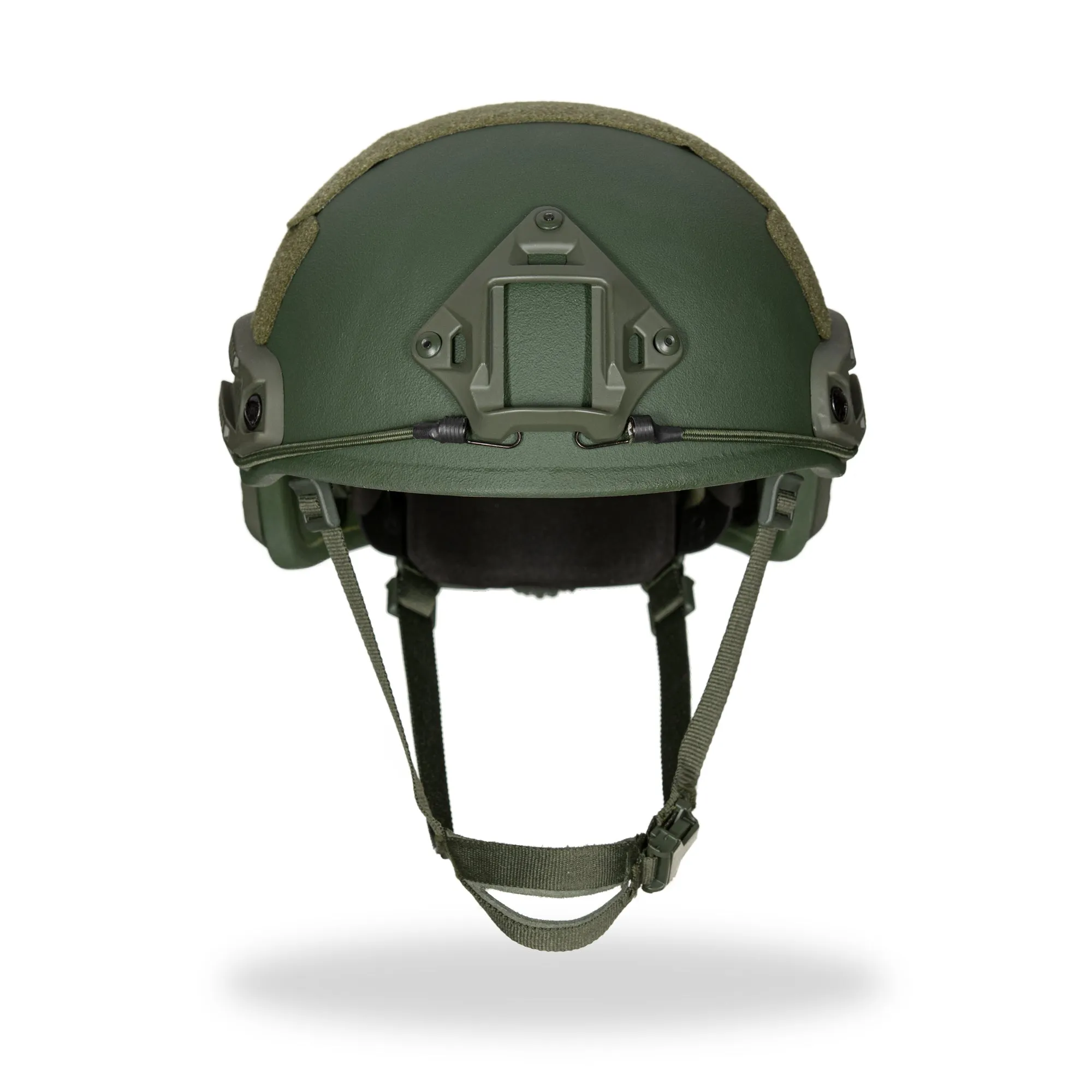 Exec Defense High-Cut Style Level III-A Ballistic Resistant Helmet w/ Side Rails and Front Mount
