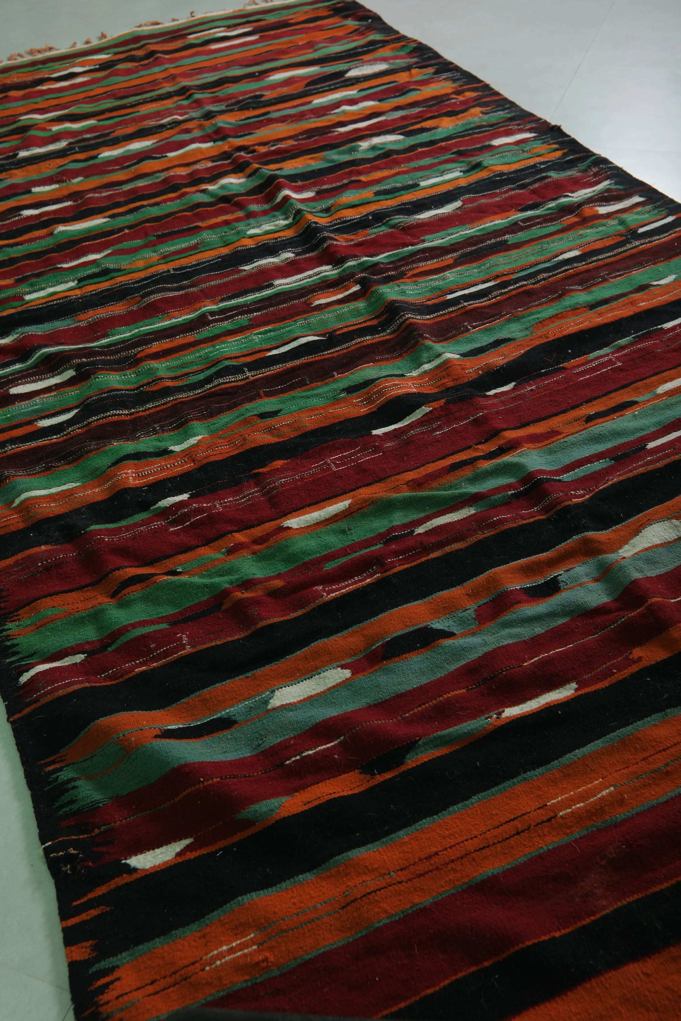 Fabulous Moroccan Flat Woven Rug - 5.9FT X 12.5FT