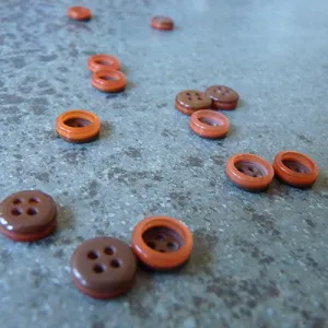 Fashion Rim Button - Orange