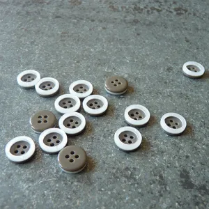 Fashion Rim Button - White