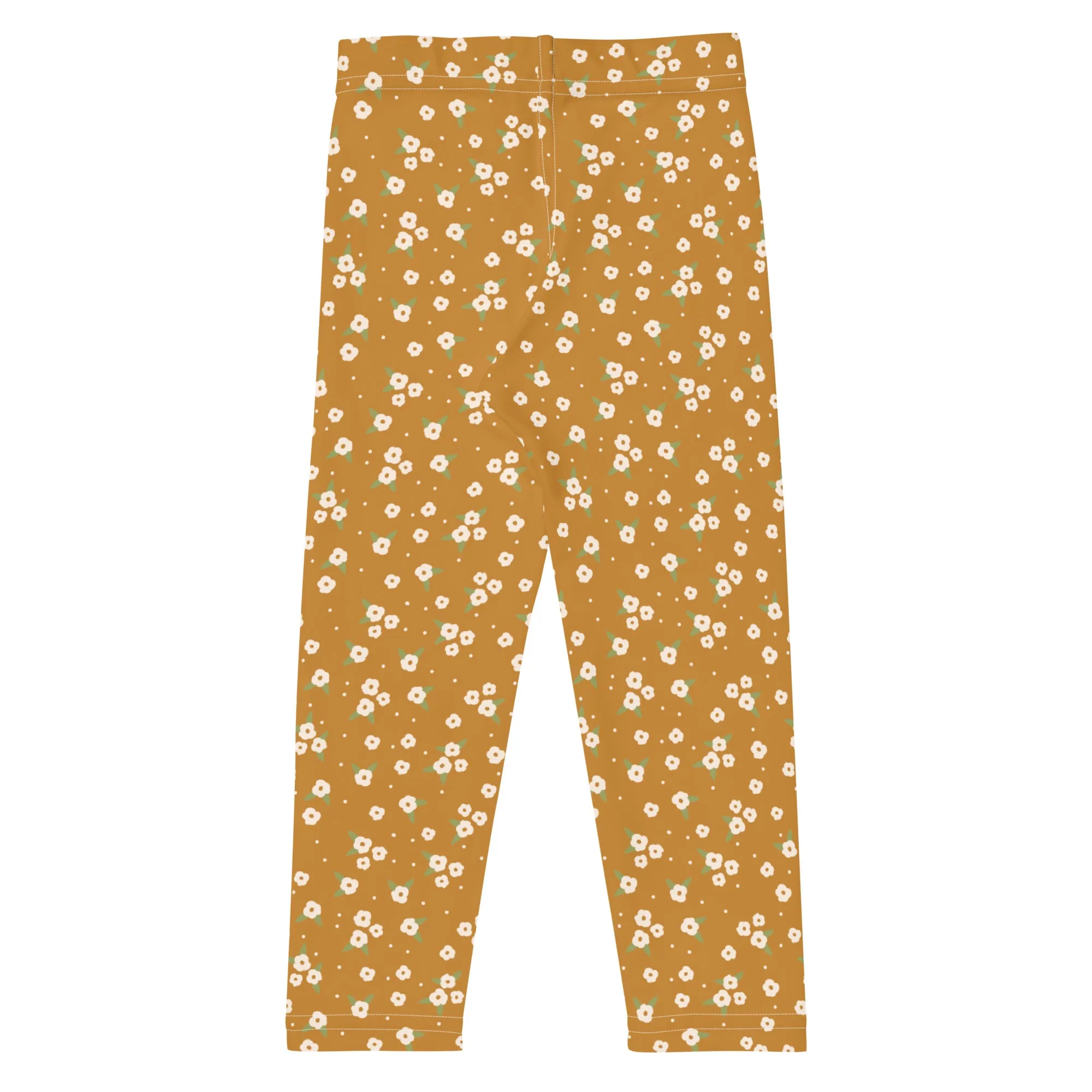 Field of Gold Floral Kid's Leggings (2T-7)