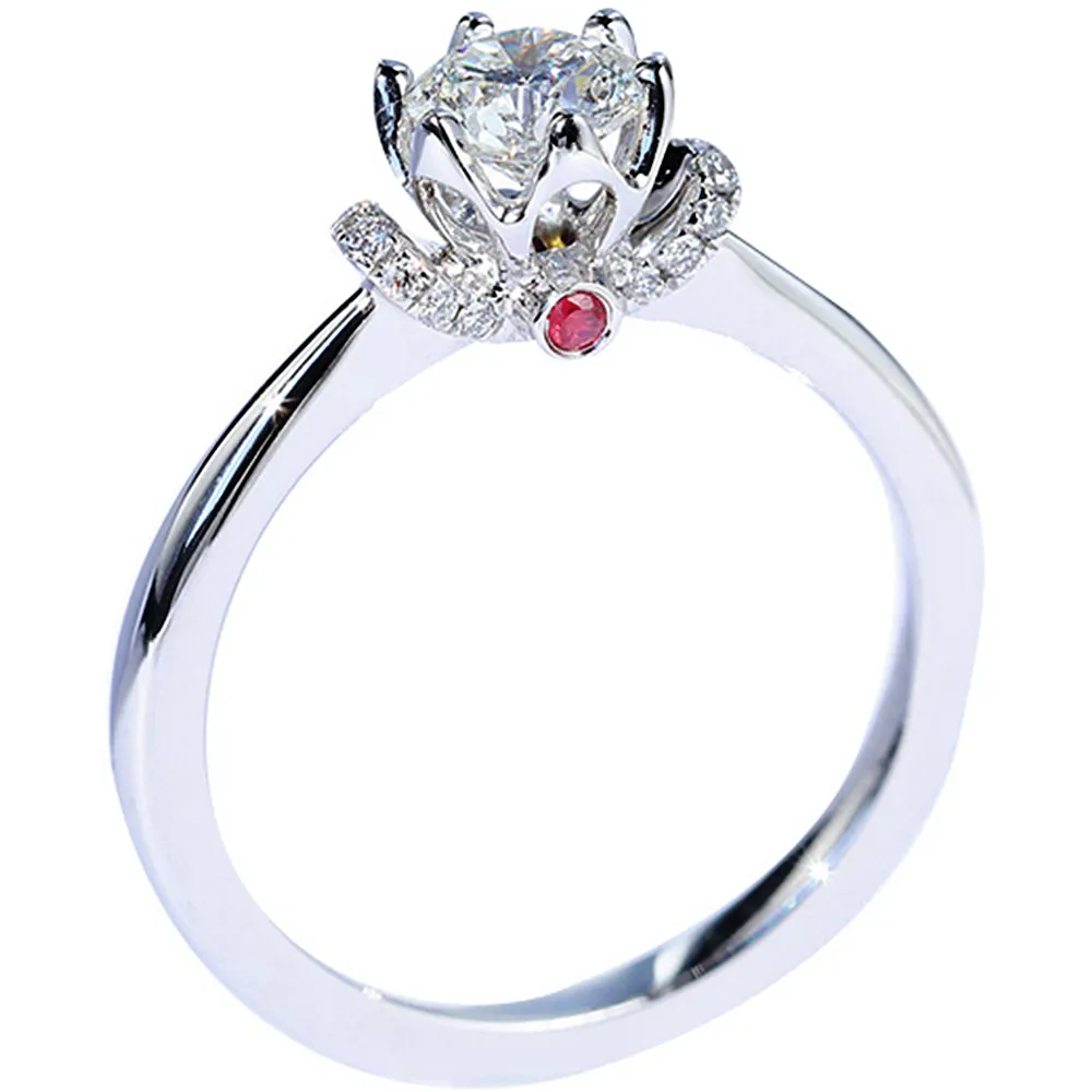 GIA Diamond Side Stone Engagement Ring