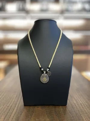 Goros Metal Pendant Setup With Leather Cord
