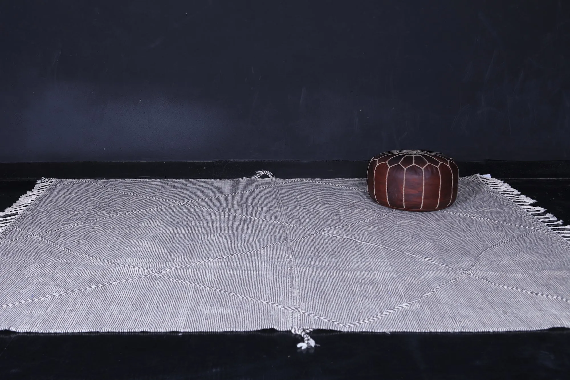 Gray Kilim rug - Moroccan rug -  All wool