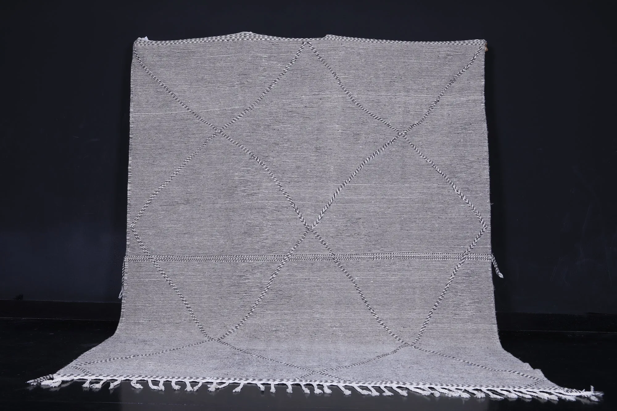 Gray Kilim rug - Moroccan rug -  All wool