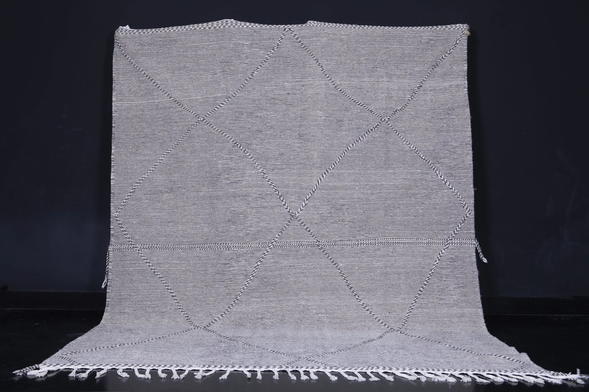 Gray Kilim rug - Moroccan rug -  All wool