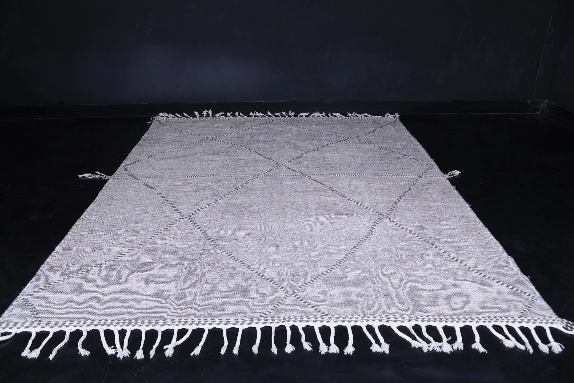 Gray Kilim rug - Moroccan rug -  All wool
