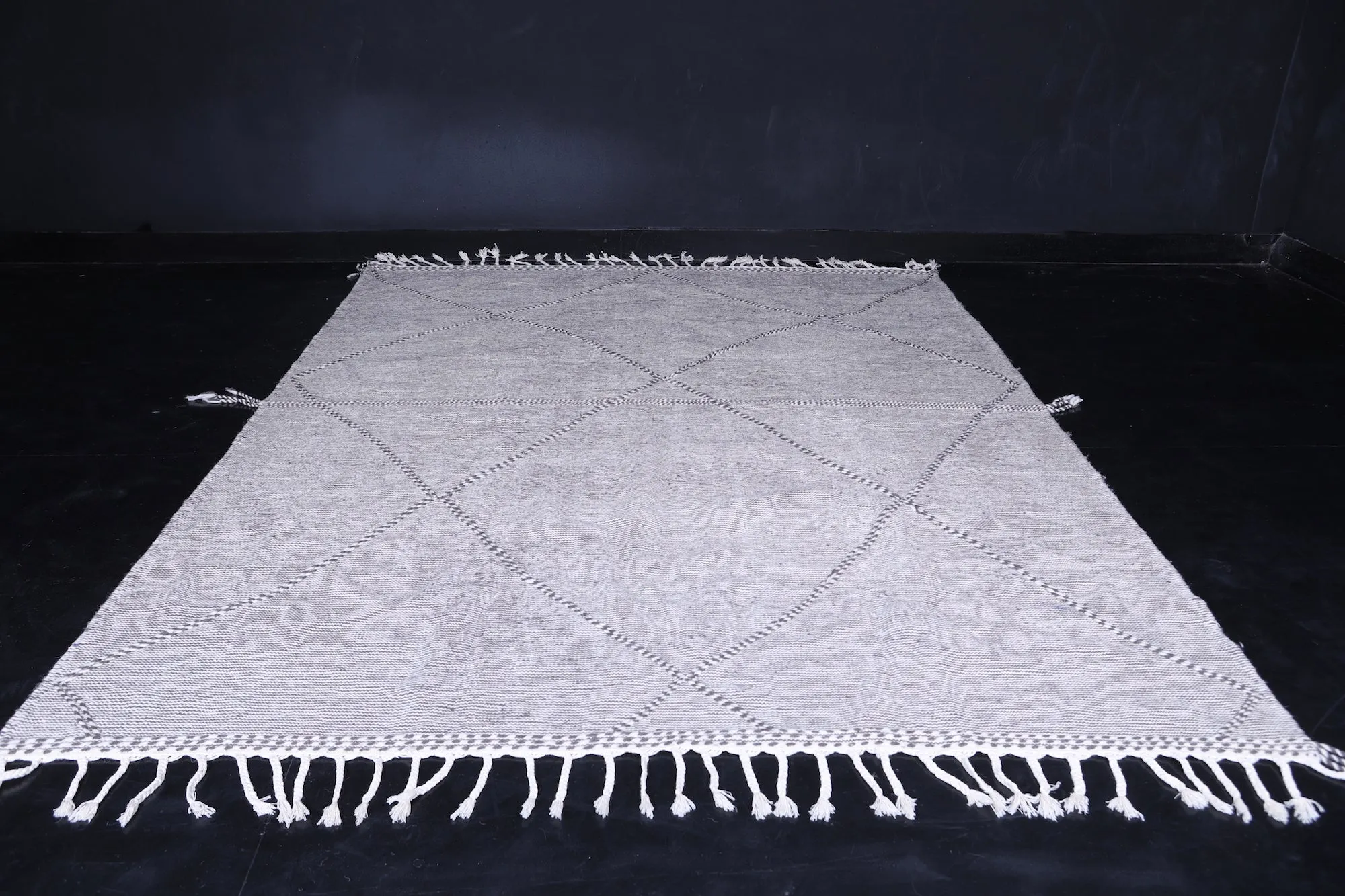 Gray Kilim rug - Moroccan rug -  All wool
