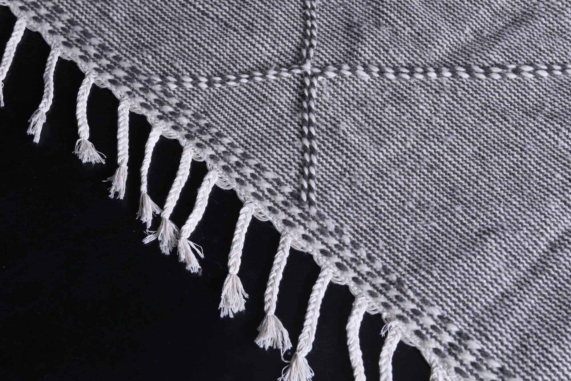 Gray Kilim rug - Moroccan rug -  All wool