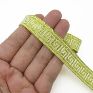 Greek Key Design Metallic Braid Gold 9863