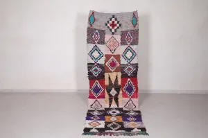 Handmade Boucherouite Runner Rug - 3.1x9.4 ft | Vibrant Moroccan Design