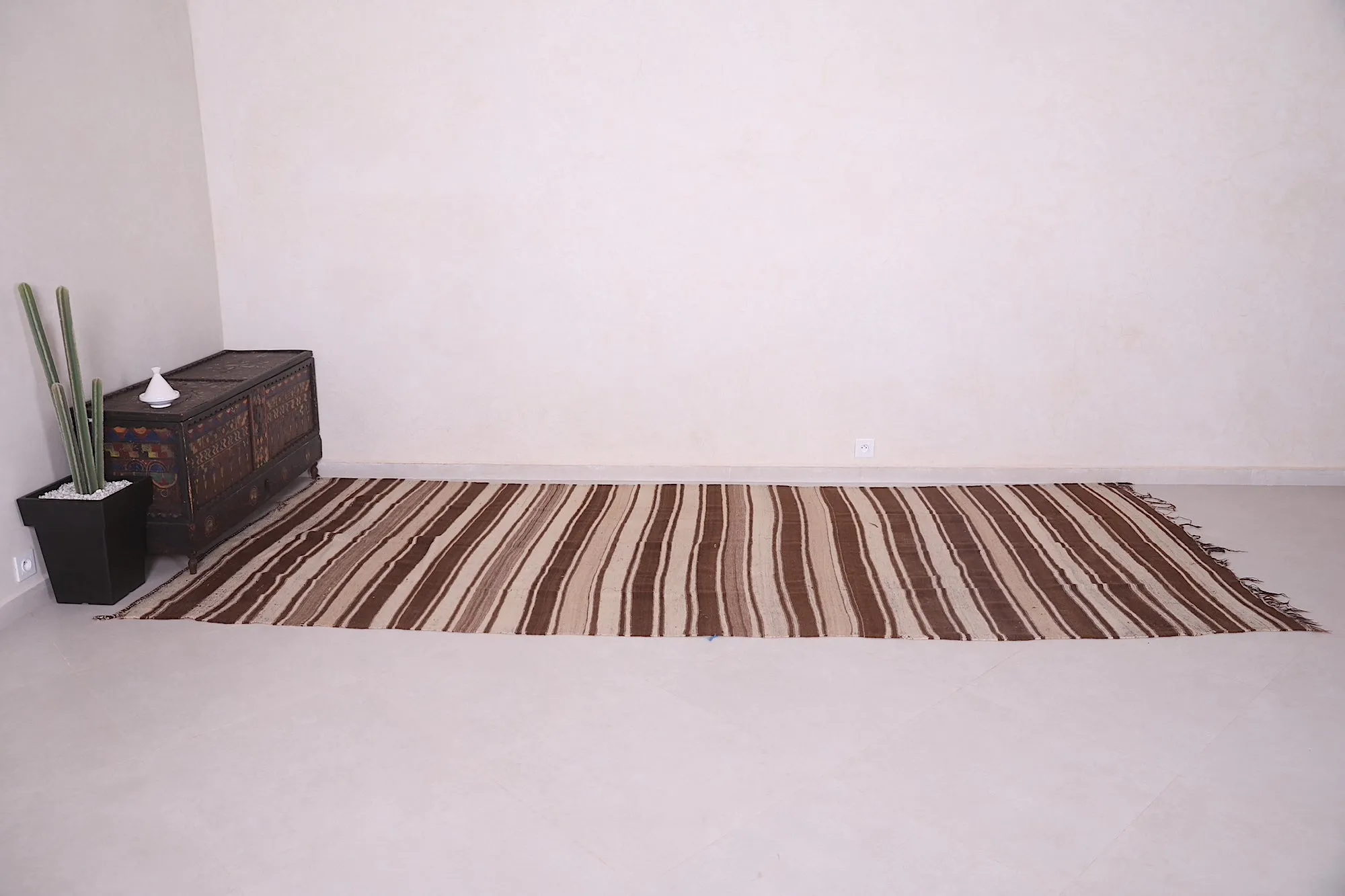 Handmade Long Kilim Rug - 5.1 FT X 12.1 FT | Artisan Masterpiece