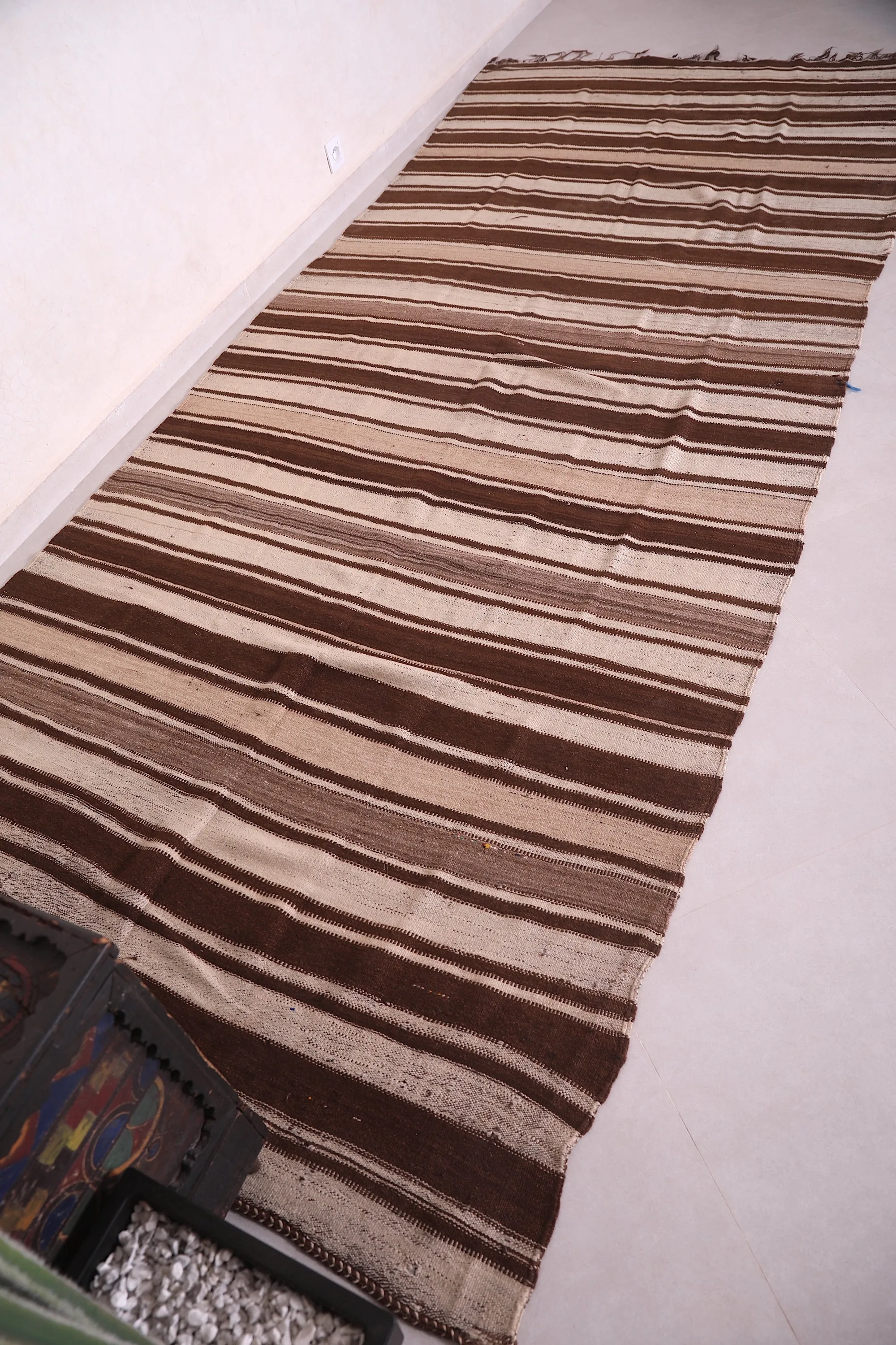 Handmade Long Kilim Rug - 5.1 FT X 12.1 FT | Artisan Masterpiece