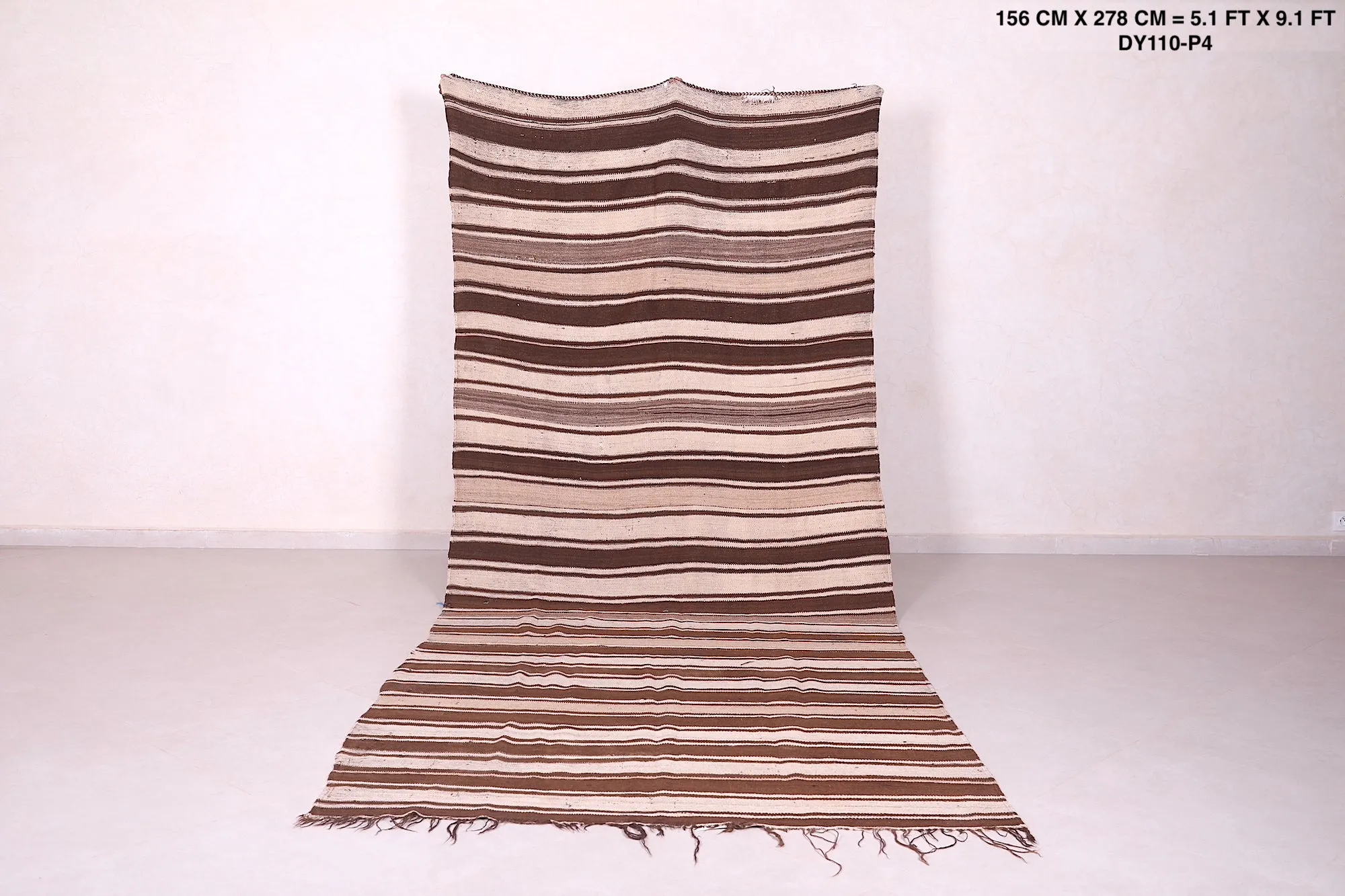 Handmade Long Kilim Rug - 5.1 FT X 12.1 FT | Artisan Masterpiece