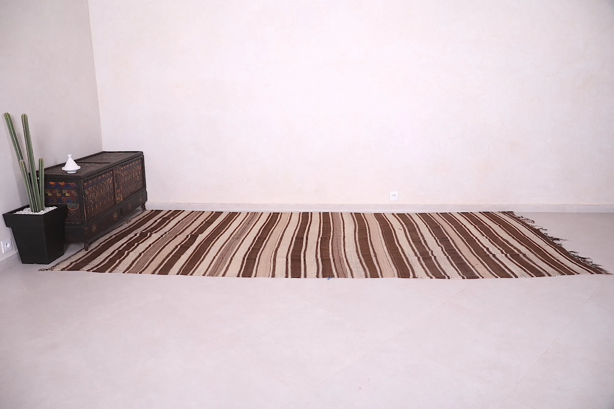 Handmade Long Kilim Rug - 5.1 FT X 12.1 FT | Artisan Masterpiece