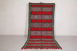 Handmade Moroccan Runner Rug – 4.6 x 10.6 Feet | Vintage Berber Carpet