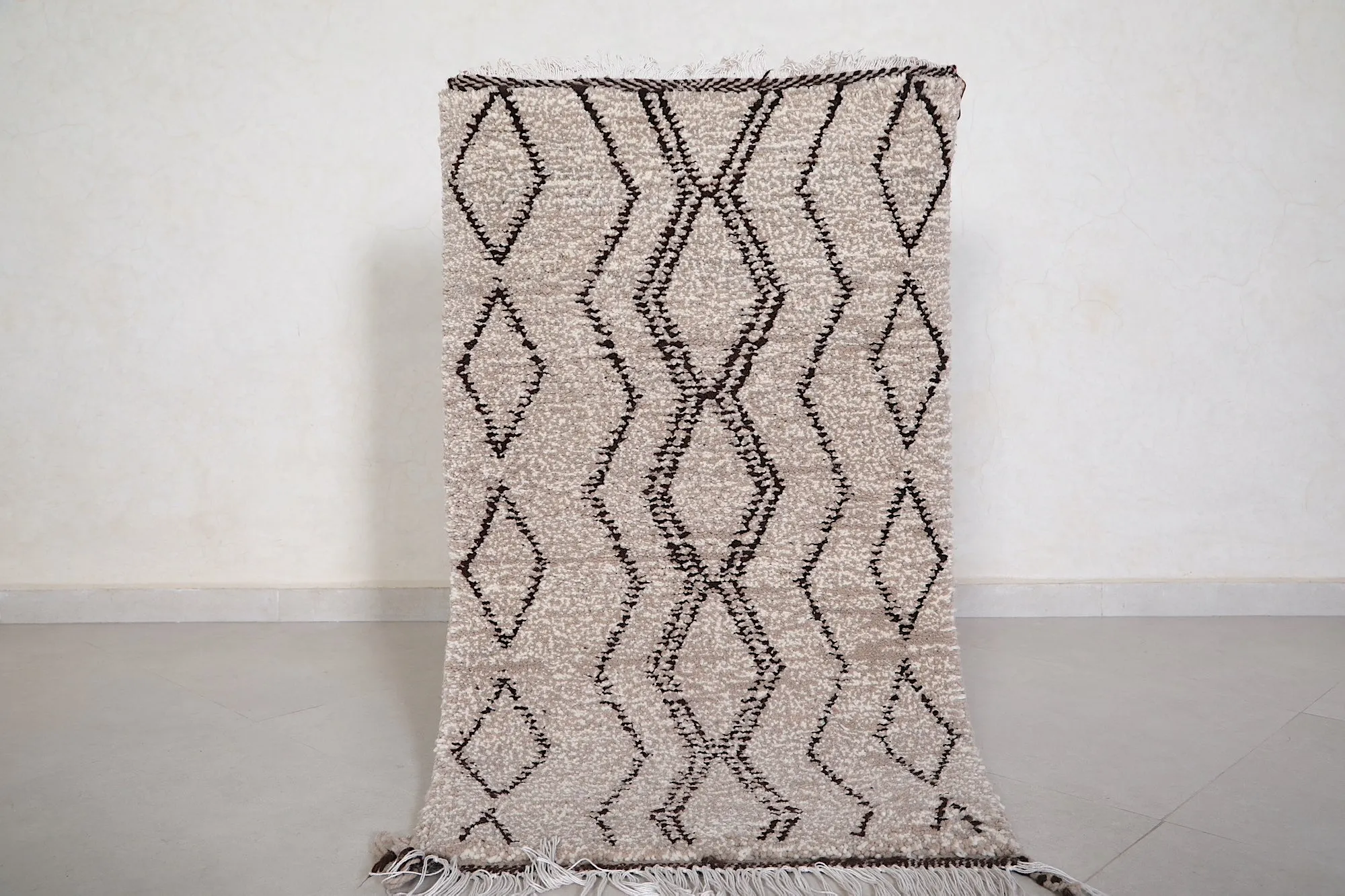 Handmade Vintage Rug 2.3 x 3.9 ft – Custom Moroccan Wool Carpet