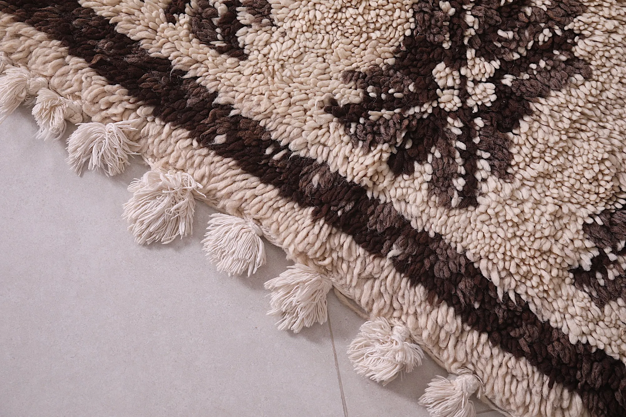 Handmade Wool Rug – 3.4 x 6.6 ft Authentic Moroccan Rug