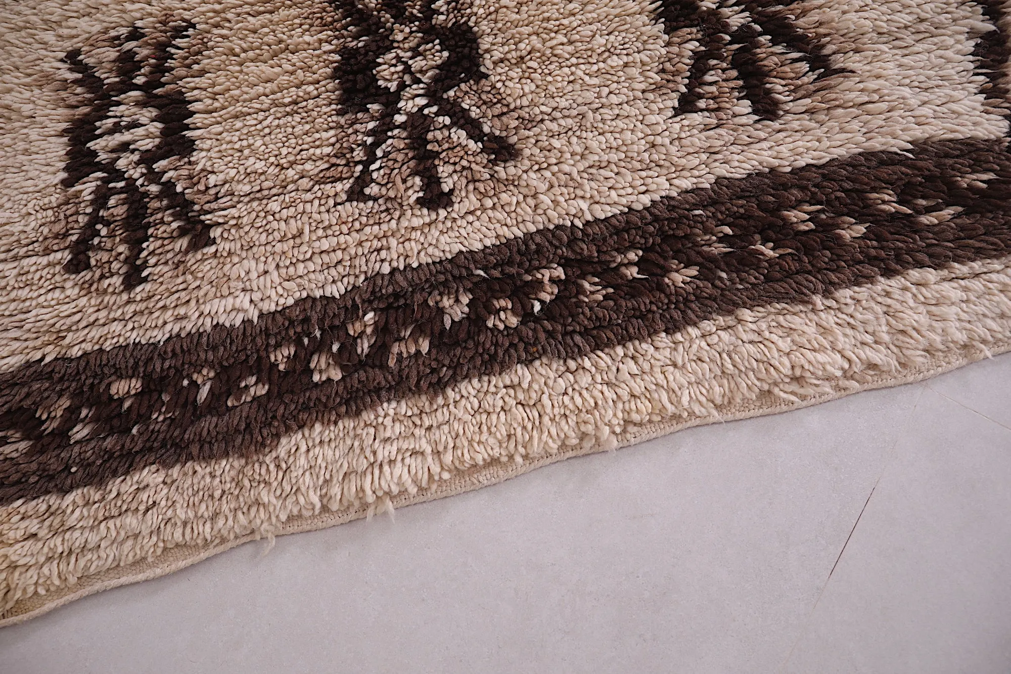 Handmade Wool Rug – 3.4 x 6.6 ft Authentic Moroccan Rug