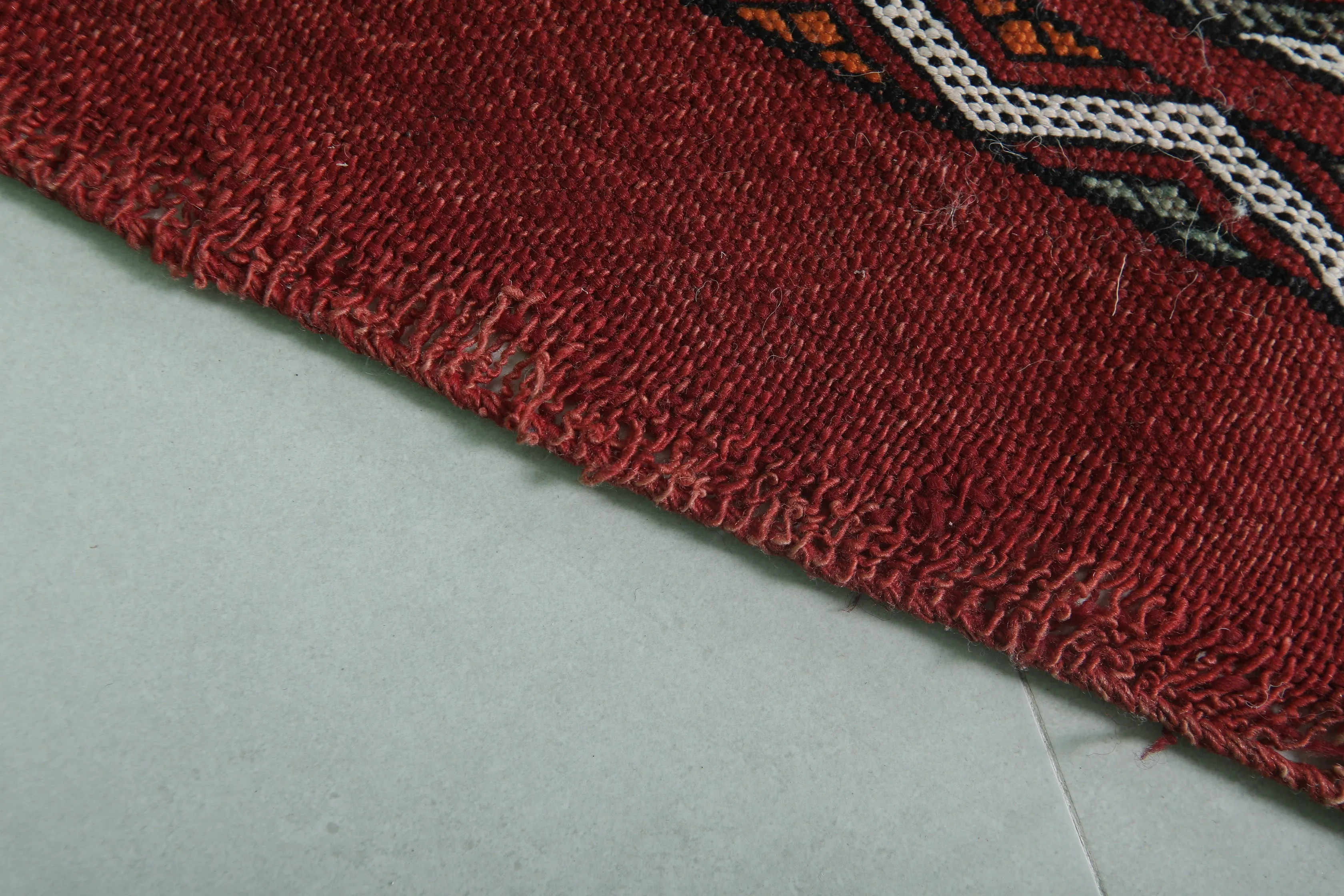 Handwoven Berber Kilim Rug - 5.1 FT × 10.9 FT | Moroccan Artisan Masterpiece