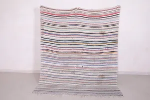 Handwoven Berber Rug - 5.8 FT X 7.1 FT | Moroccan Striped Rug