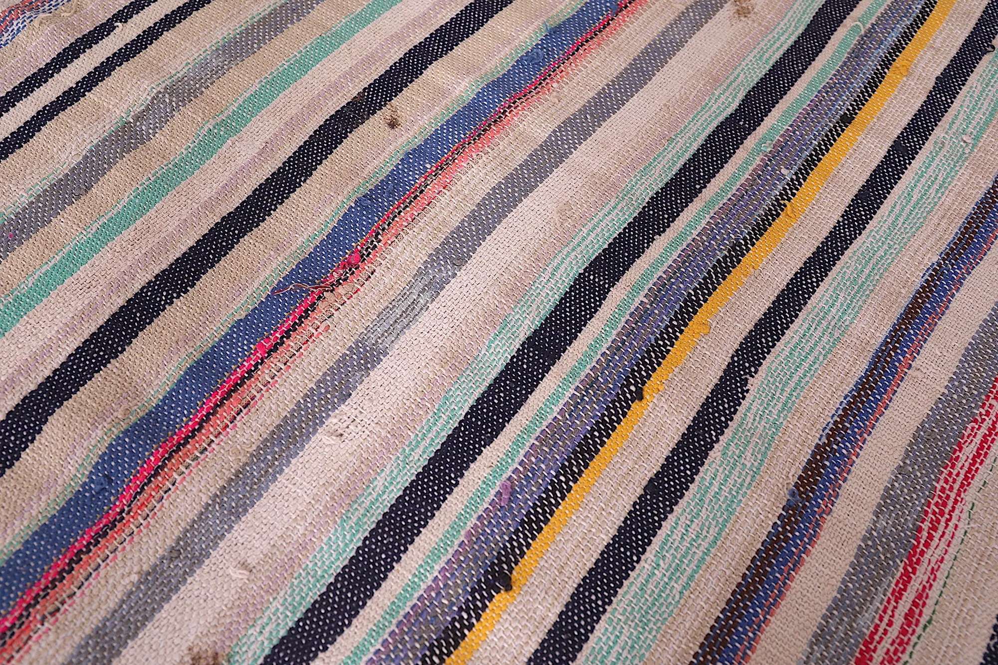 Handwoven Berber Rug - 5.8 FT X 7.1 FT | Moroccan Striped Rug