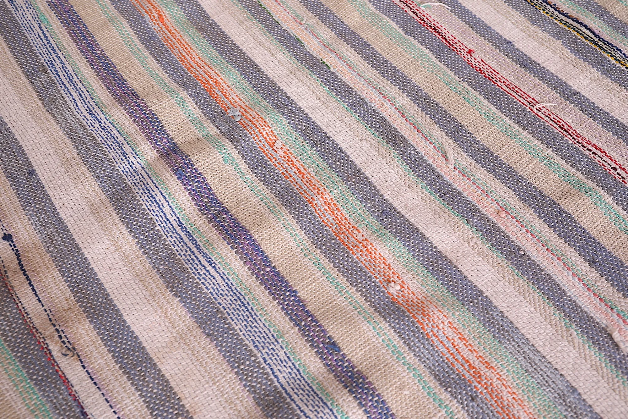 Handwoven Berber Rug - 5.8 FT X 7.1 FT | Moroccan Striped Rug