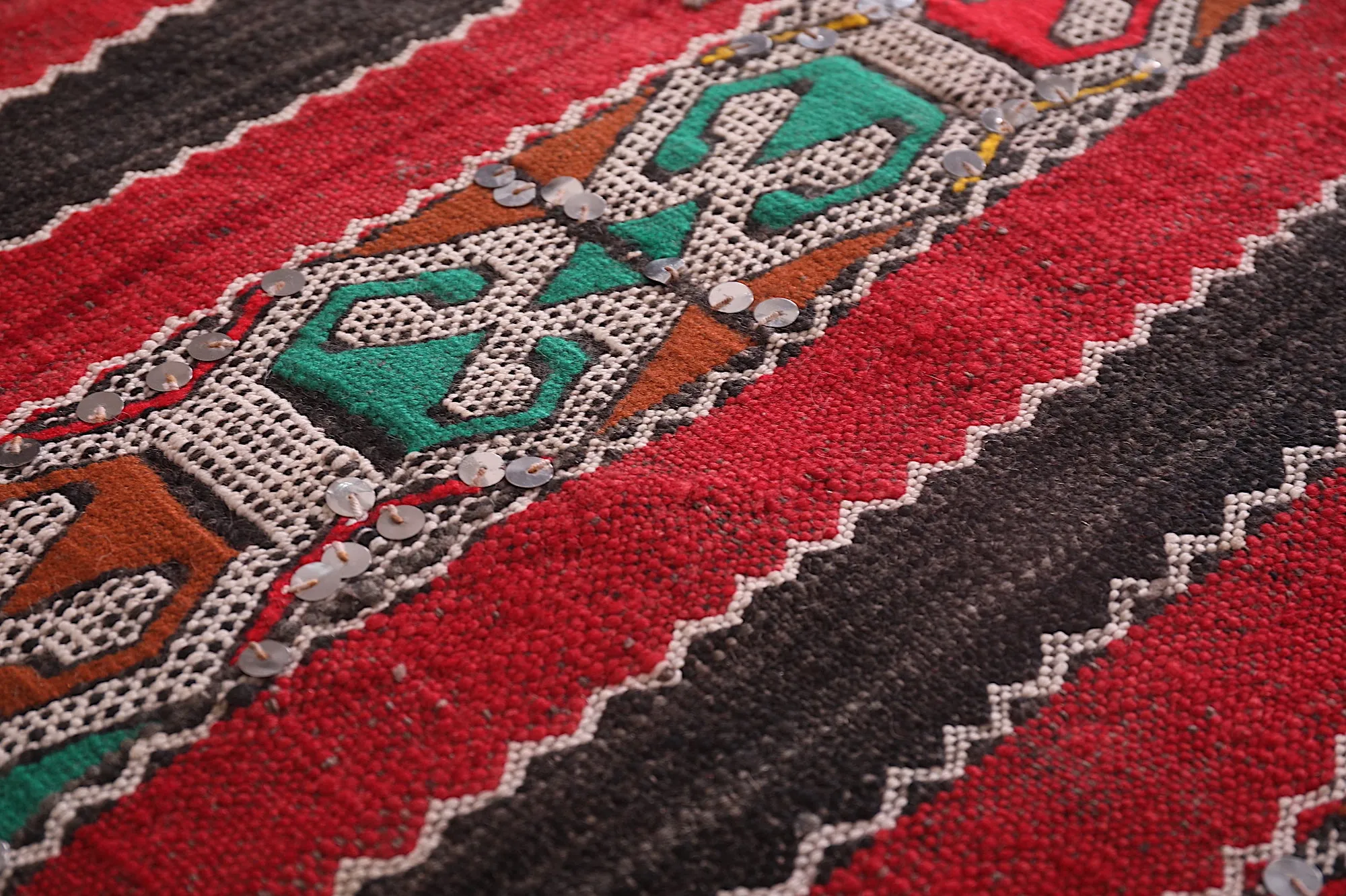 Handwoven Moroccan Kilim Rug 5.4 x 10.7 FT - Striped Vintage Charm