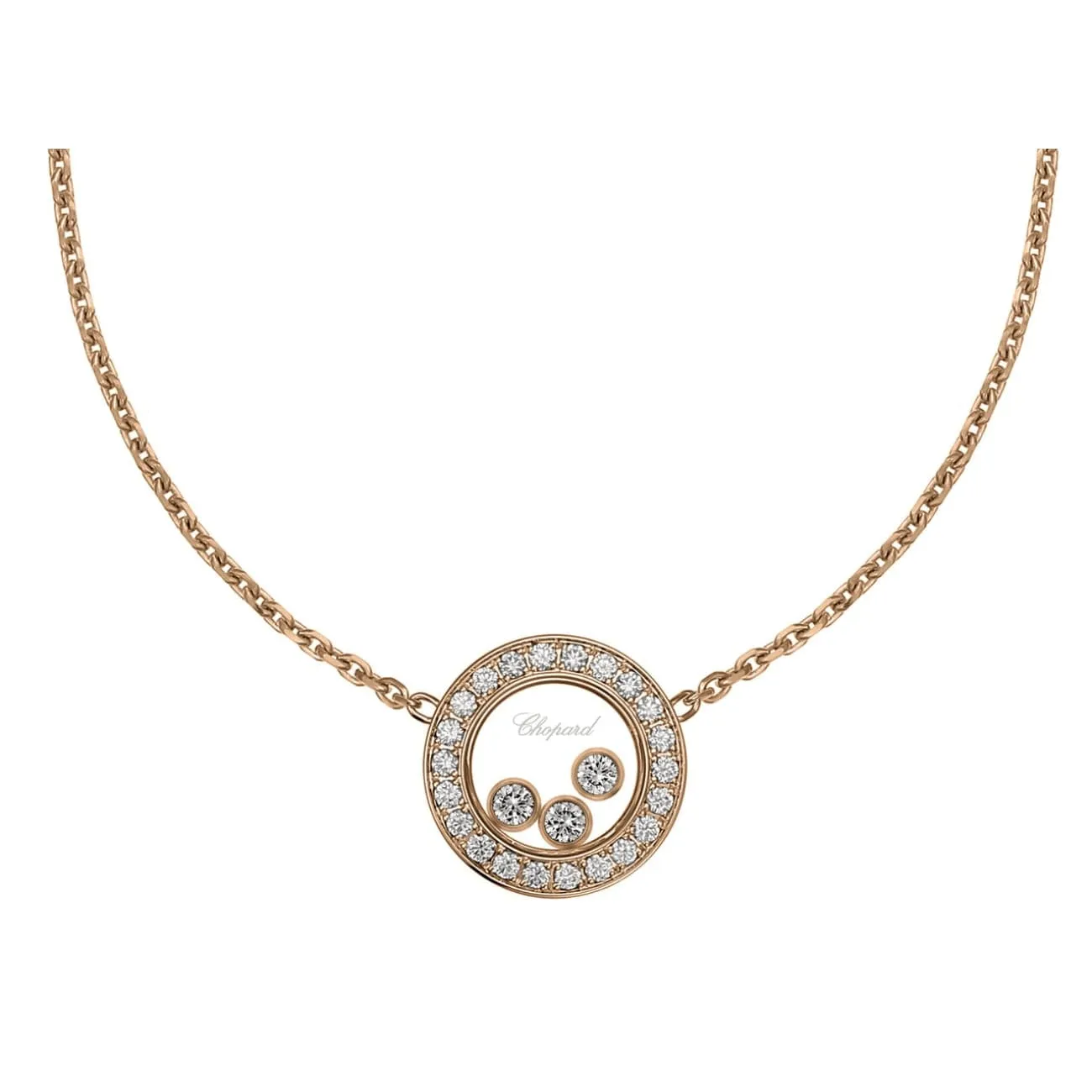 Happy Diamonds Icons Ethical Rose Gold Diamond Pavé Necklace