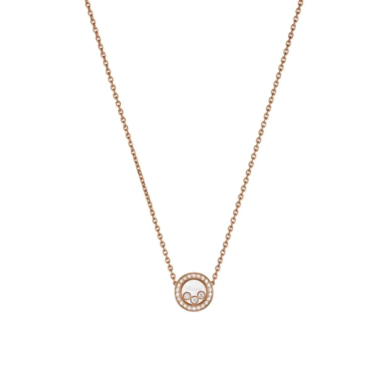 Happy Diamonds Icons Ethical Rose Gold Diamond Pavé Necklace