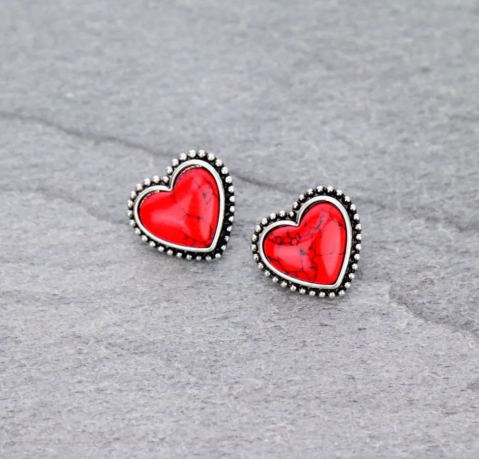Heart of Texas Stud Earrings