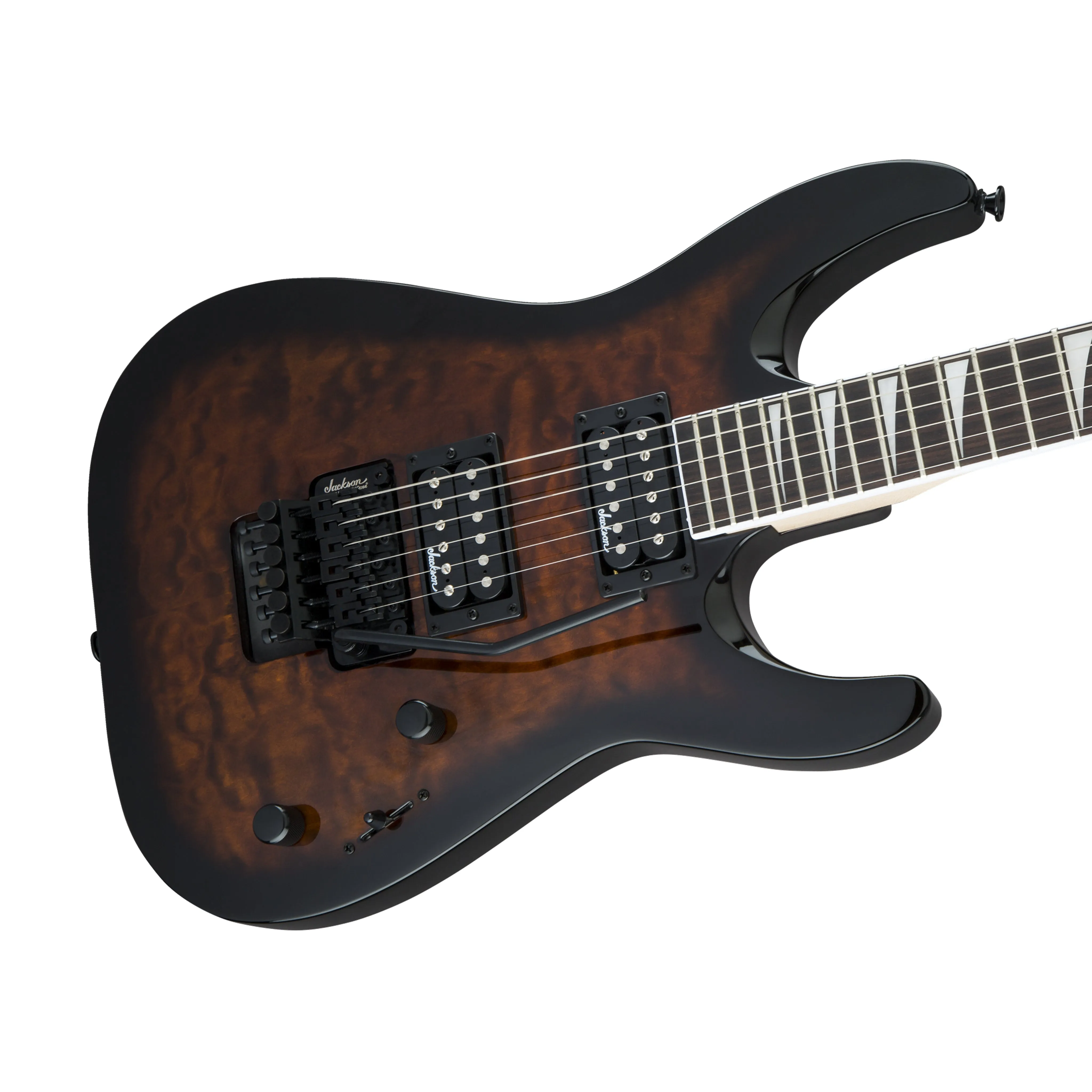 Jackson JS Series Dinky Arch Top JS32Q DKA Electric Guitar, Amaranth FB, Dark Sunburst