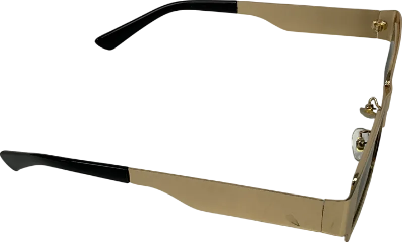 Jaded London Rectangular Glasses With Metallic Frame In Original Case One Size