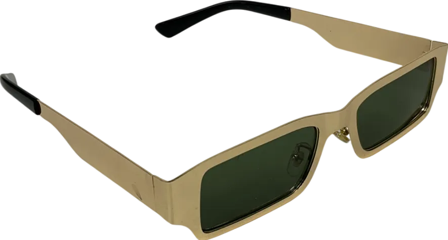 Jaded London Rectangular Glasses With Metallic Frame In Original Case One Size