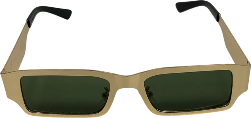 Jaded London Rectangular Glasses With Metallic Frame In Original Case One Size