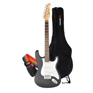 Jay Turser JT300BK Electric Guitar With Guitar Bag, Guitar Strap and Capo