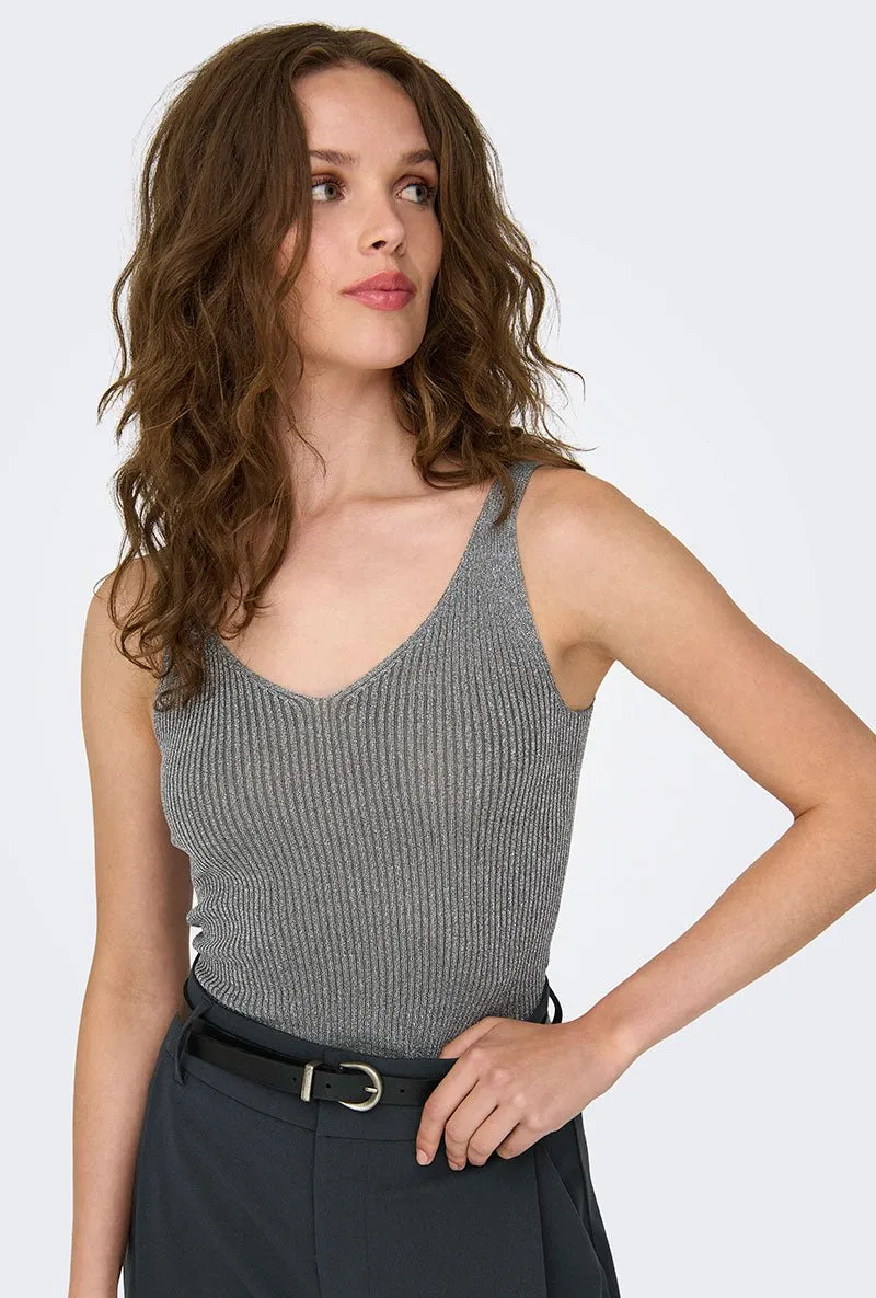 JDY BODILLA LUREX SL KNIT TOP