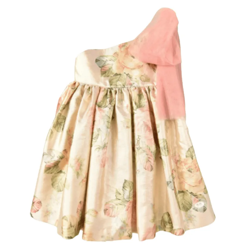 JOSE VARON - Gold Off The Shoulder Dress