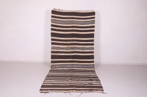 Large Handwoven Moroccan Berber Rug - 4.8x12.8 ft Striped Design