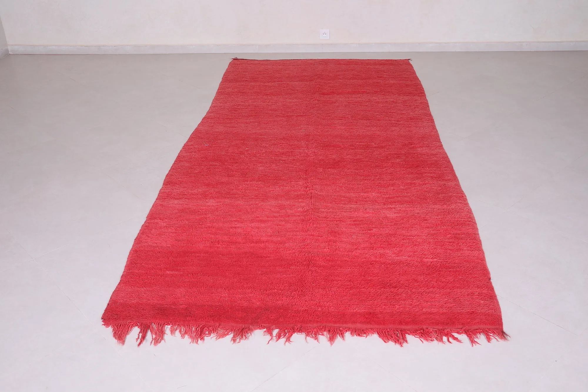 Large Moroccan Red Rug - 5 x 11 Feet