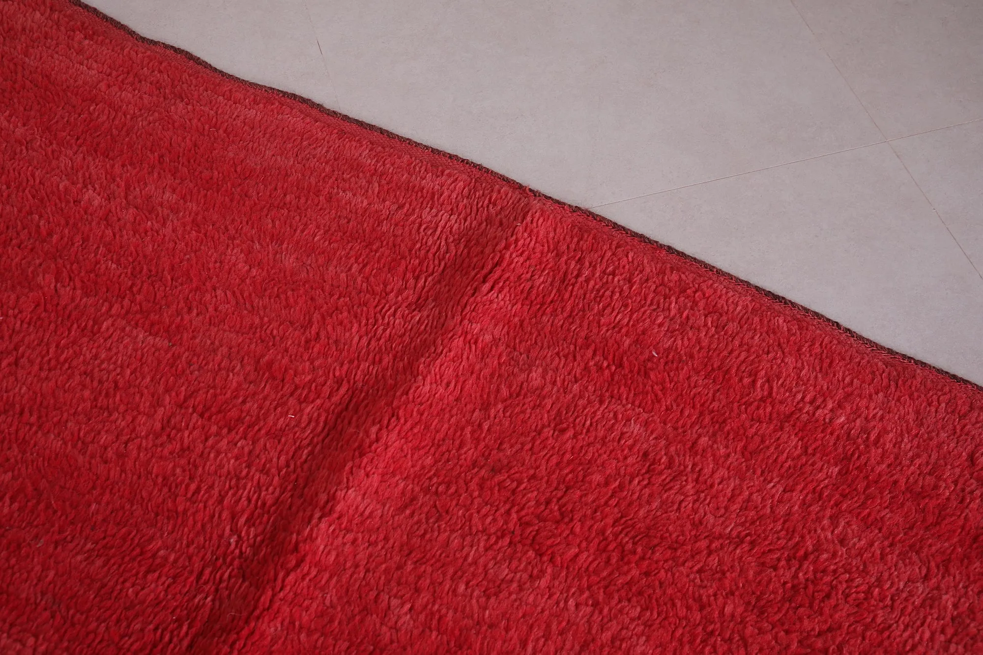 Large Moroccan Red Rug - 5 x 11 Feet