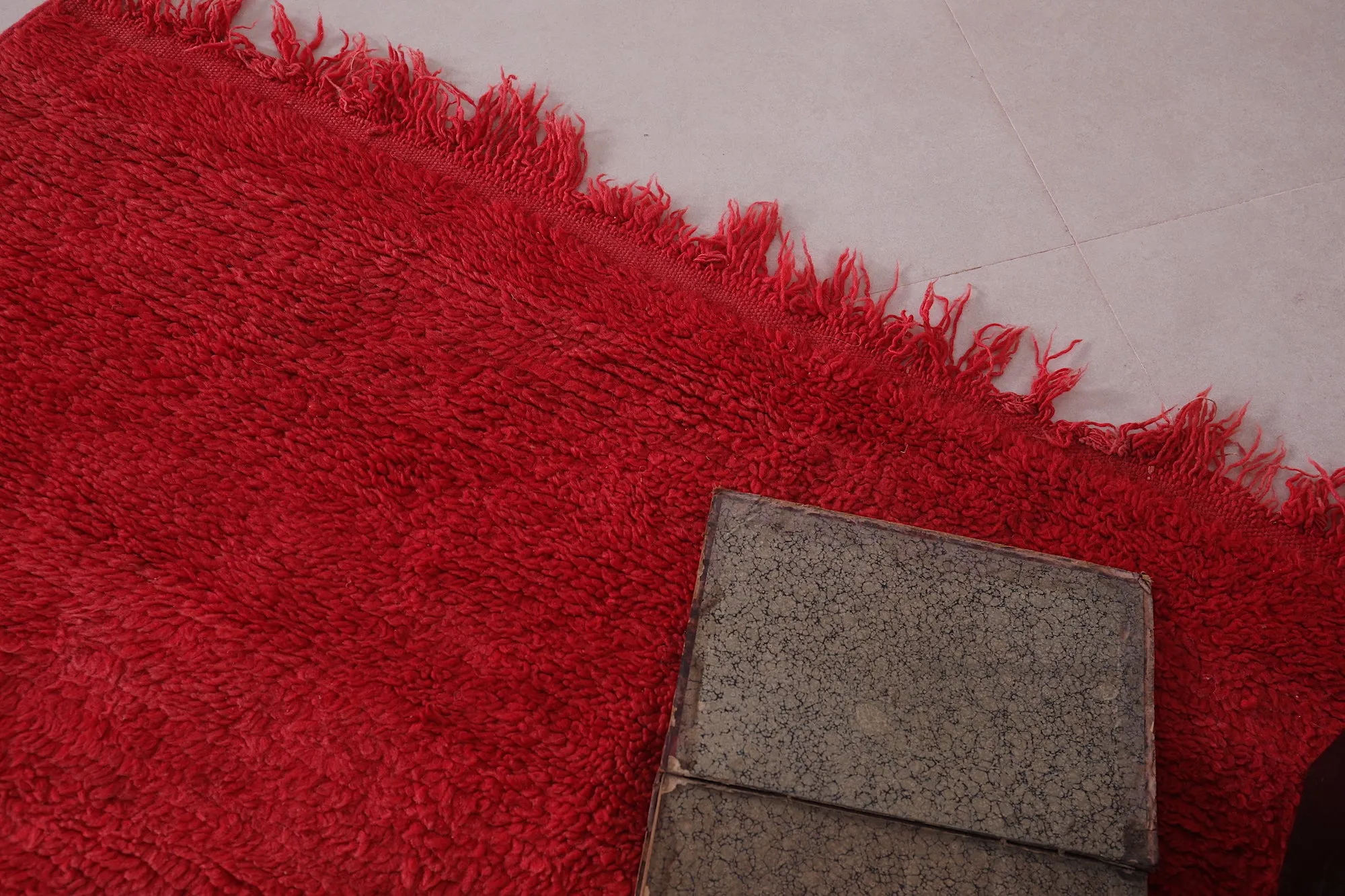 Large Moroccan Red Rug - 5 x 11 Feet