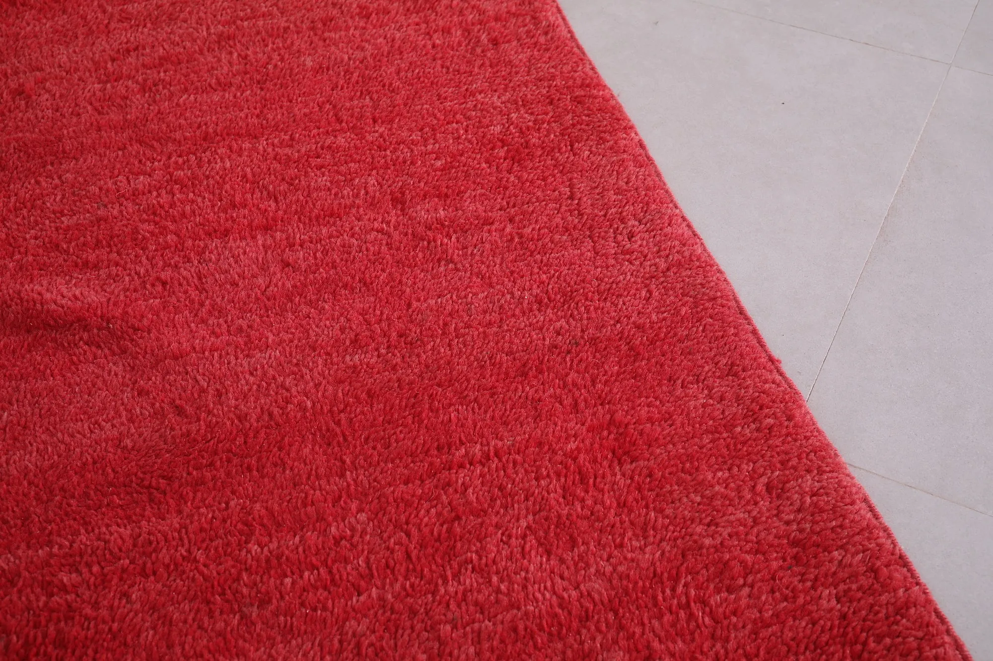 Large Moroccan Red Rug - 5 x 11 Feet