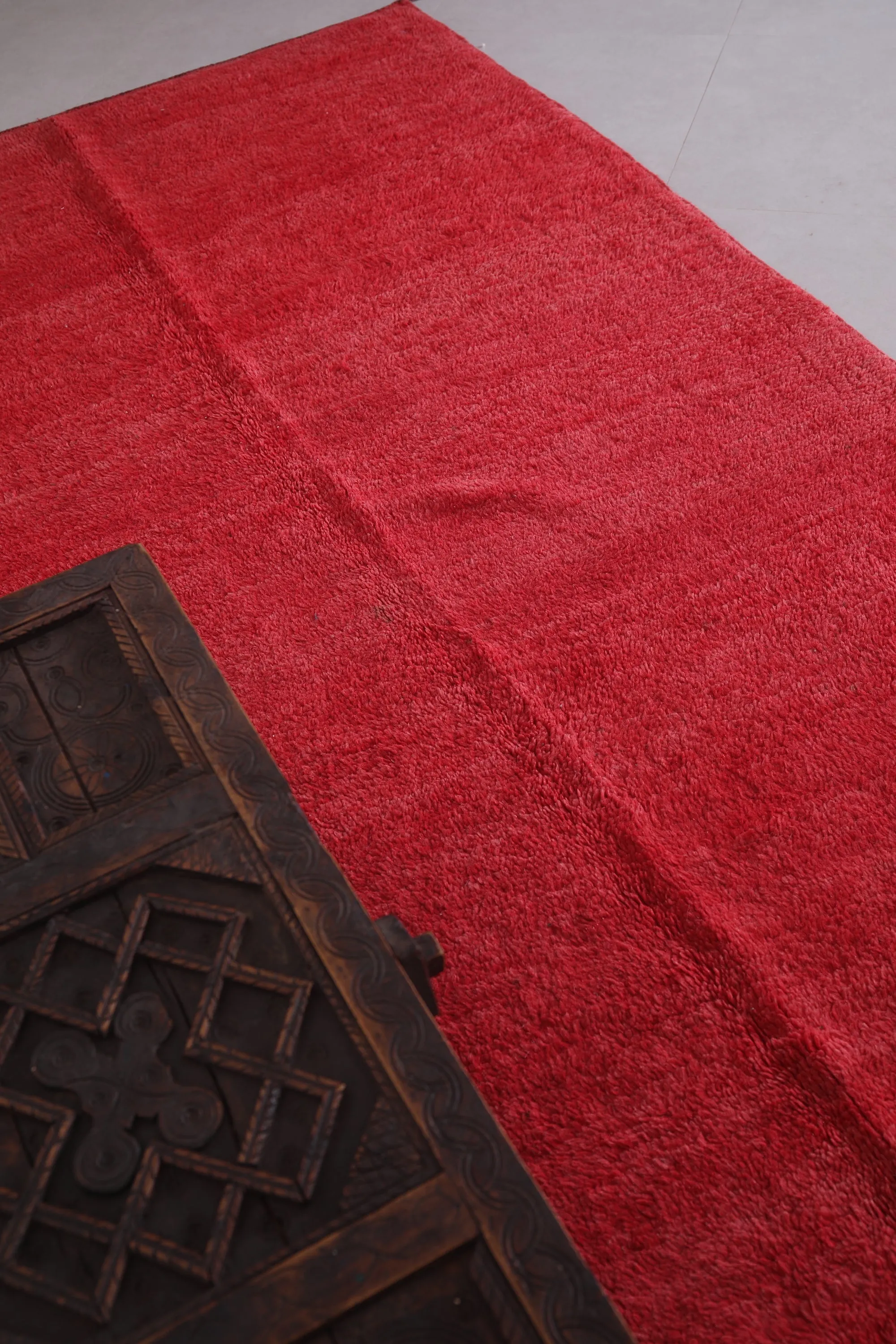 Large Moroccan Red Rug - 5 x 11 Feet